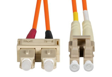 DYNAMIX 0.5M 62.5u LC/SC OM1 Fibre Lead (Duplex - Multimode) Orange LSZH Jacket
