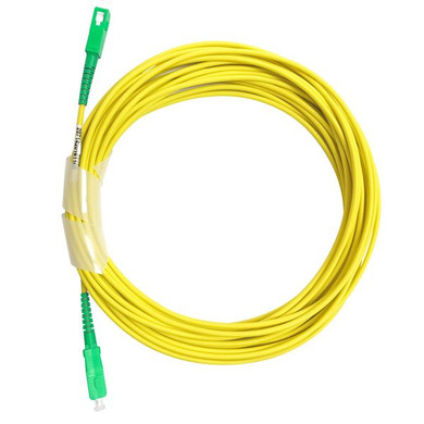 DYNAMIX 10M SCA/SCA G657A1 Armoured Fibre Lead (Simplex, Singlemode) Yellow 3.0mm LSZH Jacket