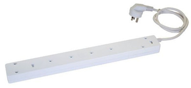 DYNAMIX 6-way 10A Home & Office Powerboard with two USB 3.4A Rapid Charging Ports. Safety Overload with Push Button Reset. Includes 1m Power Cable. For Indoor Use ONLY.