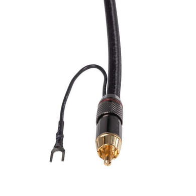 DYNAMIX 0.75m Coaxial Subwoofer Cable RCA Male to Male with Grounding Spade Connectors