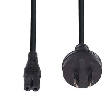 DYNAMIX 8M 2-Pin plug to C7 Figure 8 connector. 7.5A. SAA approved power cord. 0.75mm copper core. BLACK Colour.