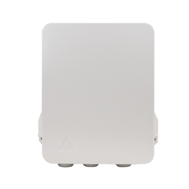 DYNAMIX 12Core Fibre Termination Enclosure Indoor/Outdoor, UV Stabilised Plastic. Supports 8x SC Simplex or 8x LC Duplex, Adapters sold separately