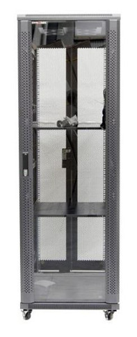 DYNAMIX 37RU Server Cabinet 600mm Deep (600 x 600 x 1853mm). Includes 2x Fixed Shelves, 4x Fans, 25x Cage Nuts, 4x Castors & 4x Level Feet. 800kg static load. Glass front door mesh rear door. 6-Way PDU installed