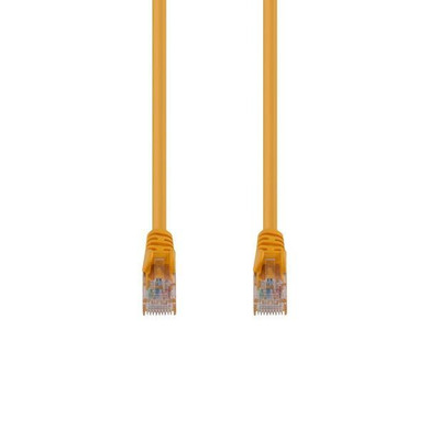 DYNAMIX 5m Cat6 Yellow UTP Patch Lead (T568A Specification) 250MHz 24AWG Slimline Snagless Moulding with Unshielded Gold Plate Connector.