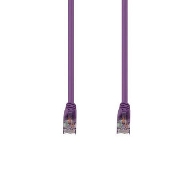 DYNAMIX 1m Cat6 Purple UTP Patch Lead (T568A Specification) 250MHz 24AWG Slimline Snagless Moulding with Unshielded Gold Plate Connector.