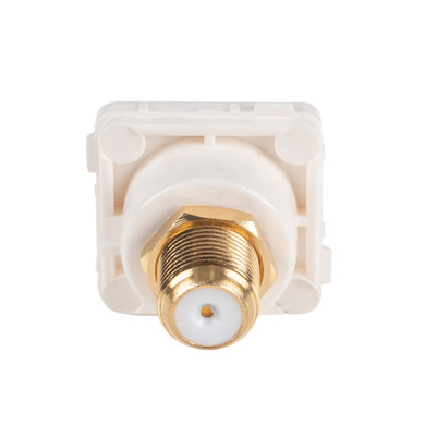 AMDEX White RCA to F Connector. Gold Plated