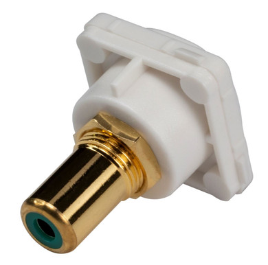 AMDEX Green RCA to RCA Jack. Gold Plated
