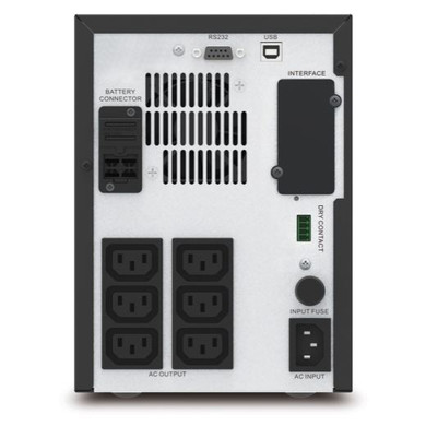 APC Easy UPS line-Interactive 1500VA (1050W) Tower. 230V Input/Output. 6x IEC C13 Outlets. With Battery Backup. USB Port. LCD Graphics Display.