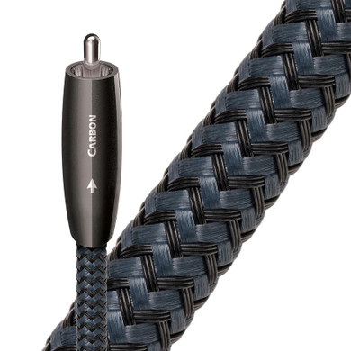 AUDIOQUEST Carbon 1M digit coax cable. 5% silver 21 AWG. Solid conductors. Hard-cell foam dielectric. Carbon-based multi layer noise-dissipation. Jacket - black dark grey braid.