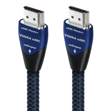 AUDIOQUEST Vodka 48G 3M HDMI cable. Solid 10% silver Resolution - 48Gbps - up to 8K-60 Supports enhanced audio return (eAR Noise Dissipation - level 3 Adds carbon layer over level 1