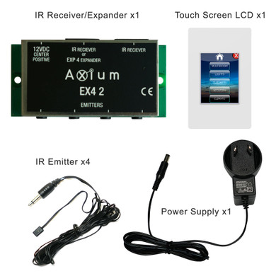 AXIUM Boardroom Control Kit 1 x KPC-N 1 x EX42 1 x Power Supply 4 x SIR1 Emitters
