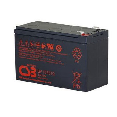 CSB 12v 7.2Ah 25W General Purpose Security Battery for Alarm Systems - Up to 5 years in Standby Service or more than 260 Cycles at 100% Discharge in Cycle Service - F1 Terminal.* Not recommended for UPS*