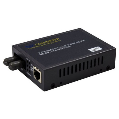 CTS 10/100Base-TX to 100Base-FX ST Multi-Mode Media Converter. Fast Ethernet Media Converter. 10/100Base-TX to 100Base-FX ST Multi-Mode Fibre.