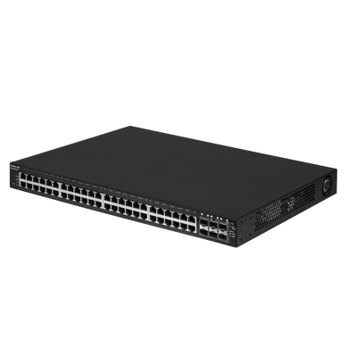 EDIMAX Industrial Surveillance VLAN 54-Port Gigabit PoE+ Web Smart Switch. 48 Gigabit Ethernet Ports - and 6 10GbE SFP+ Ports. PoE up to 200m at 10Mps. Supports up to 30W per Port.