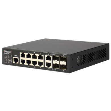 EDGECORE 8 Port + 2 Combo + 2 SFP Gigabit Managed Switch. 2 Combo Gig + 2 100/1000 SFP ports. 1x RJ45 Console port. Comprehensive QoS - Enhanced Security with Port security limits.