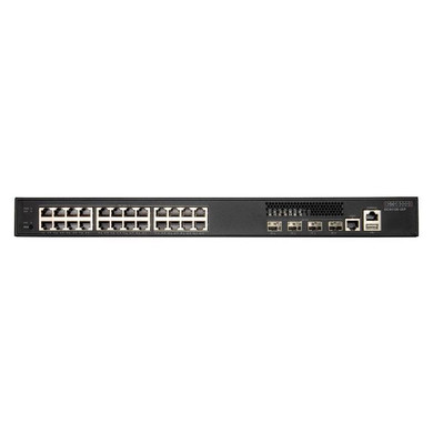EDGECORE 24 Port Managed L2+/L3 Lite PoE Gigabit Ethernet Switch with 4 x SFP+ 10G Uplink Ports. IPv6 Management with Low Power Consumption and Fanless Design. 30 Watts PoE+.