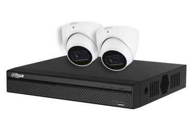 DAHUA 4-Channel IP Surveillance Kit Includes 4-Port 4K PoE NVR - 2TB HDD - 2x 6MP IP 2.8mm Fixed PoE IR IP67 Turret Cameras - 2x 18.3m Network Cables. Add Camera - IPC-HDW3666EMP-S
