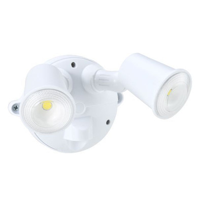 HOUSEWATCH 10W Twin LED Spotlight IP54 - 2000 Lumens -Stainless Steel Screws - White Color.