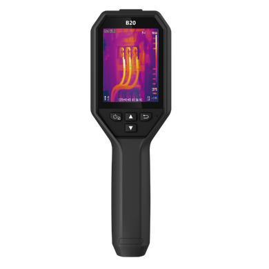 HIKMICRO B20 Handheld Wi-Fi Thermal Imaging Camera. 3.2" LCD Screen. Thermal - Visual - Fusion & PIP Image Modes. Thermal Resolution: 49 -152 Pixels. NETD: Less than 40 mK.