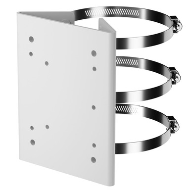 HONEYWELL 60 Series PTZ Pole Mount Bracket for HC60WZ2E30 - White. Low Profile Contemporary Design. Easy Cable Feed-Through. Steel. Indoor and Outdoor.
