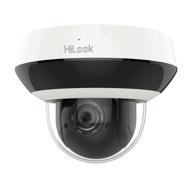 HILOOK 4MP IP POE PTZ Dome Camera with Motorized Vari-Focal Lens. 2.8-12mm. H265. Max IR up to 20m. 120dB WDR. IP66 Weatherproof. PoE 12W. Micro SD/SDHC/SDXC Card Slot - up to 256GB.