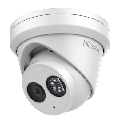 HILOOK 8MP IP POE Turret Camera with 2.8mm Fixed Lens. H265. Max IR up to 30m. Built-in Audio Mic. 120dB WDR. IP66 Weatherproof. PoE 8.5W. Micro SD/SDHC/SDXC Card