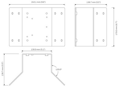 HONEYWELL 60 Series PTZ Corner Mount Bracket for HC60WZ2E -White. Low Profile Contemporary Design. Easy Cable Feed-Through. Steel. Indoor and Outdoor. HDMI - 1x VGA.