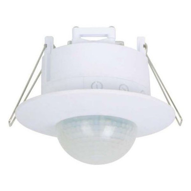 HOUSEWATCH Infrared Motion Sensor Recessed 76mm Diameter Cut Out. 360 Degree Detection Angle. Up to 16m at 2.2 ~ 4m Height Detection Range. Auto Off Time Up to 10sec ~ 7mins