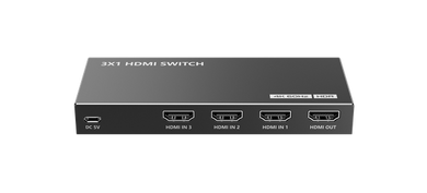 LENKENG 4K 3-In-1-Out HDMI HDR Switch. Support 12 bit full HD video - 3D video and 4K x 2K@30/60Hz ultra HD video. Compatible with HDMI 1.4 - HDMI 2.0 & HDCP 1.4 - HDCP 2.2. Includes Remote Control.