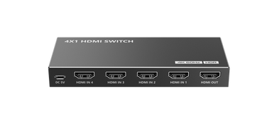 LENKENG 4K 4-In-1-Out HDMI HDR Switch. Support 12 bit full HD video - 3D video and 4K x 2K@30/60Hz ultra HD video. Compatible with HDMI 1.4 - HDMI 2.0 & HDCP 1.4 - HDCP 2.2. Includes Remote Control.