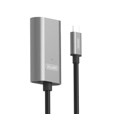 UNITEK 5M USB 3.1 USB-C Active Extension Cable. USB-C Male to USB-C Female. Connect Device to Device. Data Transfer Speed up to 5Gbps. Plug and play. * Optional Power adaptor is not included* U305A