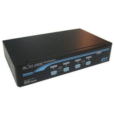 REXTRON 1-4 USB/PS2 Hybrid KVM Switch with USB Console Ports. Includes 4x 1.8m USB 2-in-1 leads. ** PS2 Cables Sold Separately.  