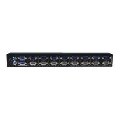 REXTRON 1-8 USB/PS2 Dual Video (VGA) KVM Switch.  8x 1.8m USB leads incl.  Black Colour.   