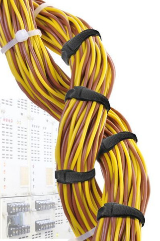 VELCRO ONE-WRAP 12.5mm Continuous 22.8m Fire Retardant Cable Roll. Custom Cut to Length. Self-Engaging Reusable & Infinitely Adjustable. Easy Cable Management. Black Colour