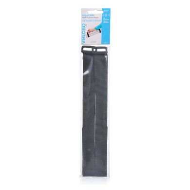 VELCRO Brand 25 x 900mm Adjustable 2 Pack Multi-Purpose Straps. Designed to Bundle & Secure Bulky Items in Your Home or Garage. Durable & Strong. Black Colour.