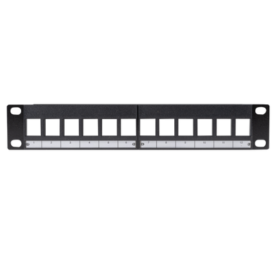 DYNAMIX 10'' 12 Port Unloaded Keystone Panel