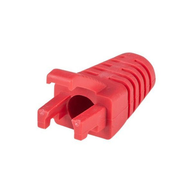 DYNAMIX RED RJ45 Strain Relief Boot - Slimline with Clip Protector (6.0 mm Outside Diameter) 20pk Bag
