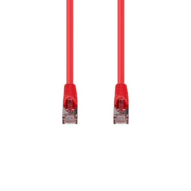 DYNAMIX 3m Cat6A S/FTP Red Slimline Shielded 10G Patch Lead. 26AWG (Cat6 Augmented) 500MHz with Gold Plate Connectors.