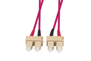 DYNAMIX 3M 50u SC/SC OM4 Fibre Lead (Duplex, Multimode) Raspberry Pink LSZH Jacket