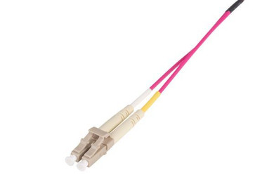 DYNAMIX 0.5M 50u LC/LC OM4 Fibre Lead (Duplex, Multimode) Raspberry Pink LSZH Jacket