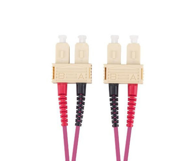 DYNAMIX 20M 50u SC/SC OM4 Fibre Lead (Duplex, Multimode) Raspberry Pink LSZH Jacket