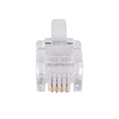 DYNAMIX RJ11 Plug 20pc Bag, 6P4C Modular Plug. 3 micron.