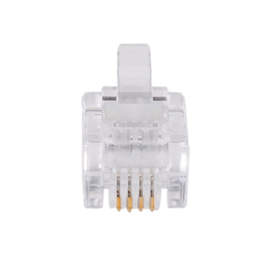 DYNAMIX RJ11 Plug 20pc Bag, 6P4C Modular Plug. 3 micron.