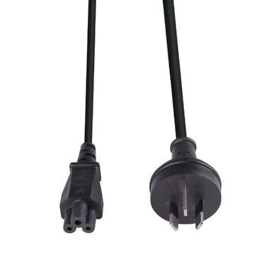 DYNAMIX 0.3M 3-Pin to C5 Clover Shaped Female Connector 7.5A SAA approved Power Cord. 0.75mm copper core. BLACK Colour.