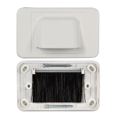 DYNAMIX AV Bull Nose Brush Plate. 2 Piece. White Colour.