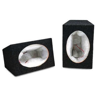 Speaker Box 6" X 9" Black Carpet Small (Pair)
