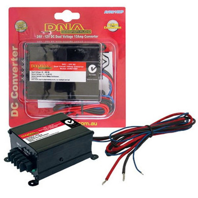 Voltage Reducer 24V To 12V @ 10 Amps Continuous Dual Output