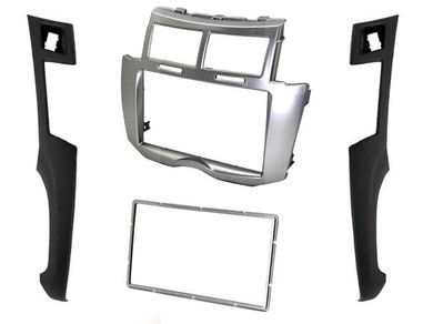 Fitting Kit Toyota Yaris Vitz 2007 - 2011 Double Din (Silver / Black)