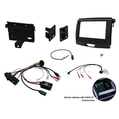 Fitting Kit Ford Ranger Xl (Px2)  - Everest 2015 - 2021 Double Din (Black) Complete Kit