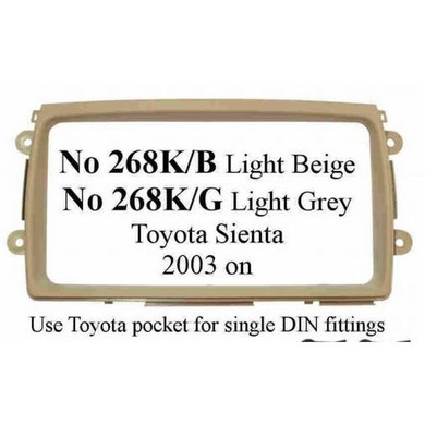 Fitting Kit Toyota Sienta 2003 On (Light Grey)